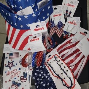 15 Pc Claire's Patriotic Accessories Set